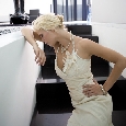 Elegante witte bruidsjurk