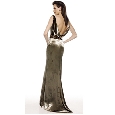 Bronskleurige jurk met open lage rug